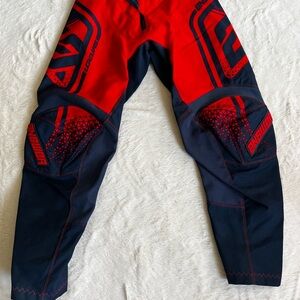 Men's Red and Black Racing Pants